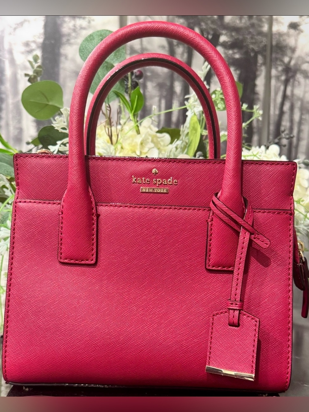 ♥️Kate Spade Cameron Street Satchel/Crossbody in Deep Red